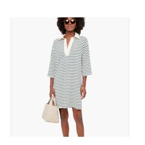 Tuckernuck Green Stripe Ashton Knit Polo Dress NWOT